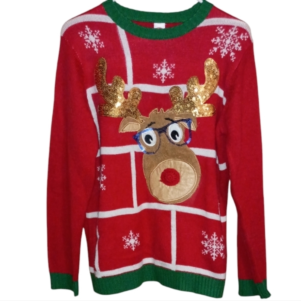 Holiday Time Reindeer Christmas Sweater Size XXL (18)